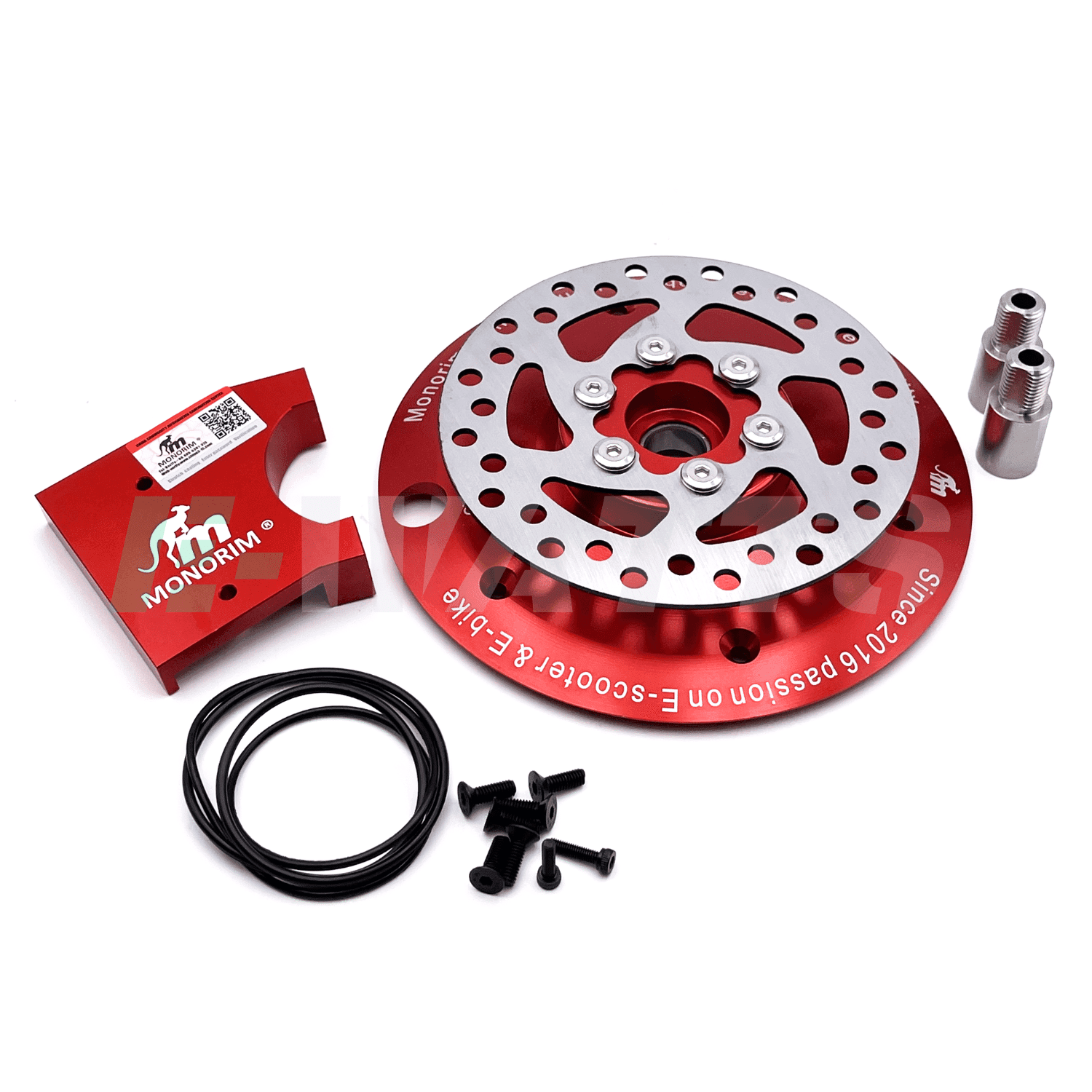 Flasque Moteur MD-FB Monorim Xiaomi m365, Pro, 2, 3, 1S, Essential rouge