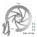 Disque de frein 180mm 2.7mm Entraxe 44mm dimensions